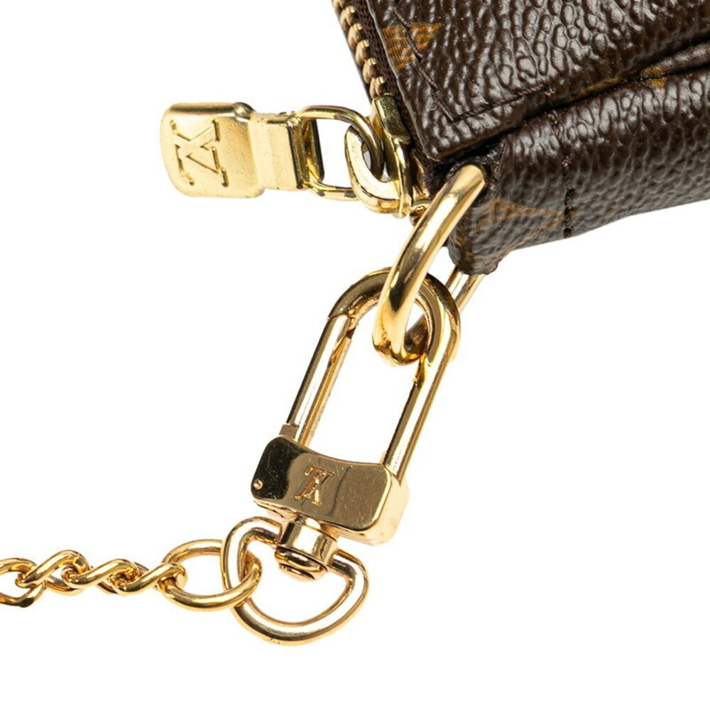 LOUIS VUITTON Brown Monogram Leather Pochette Pouch - Picture 4 of 10